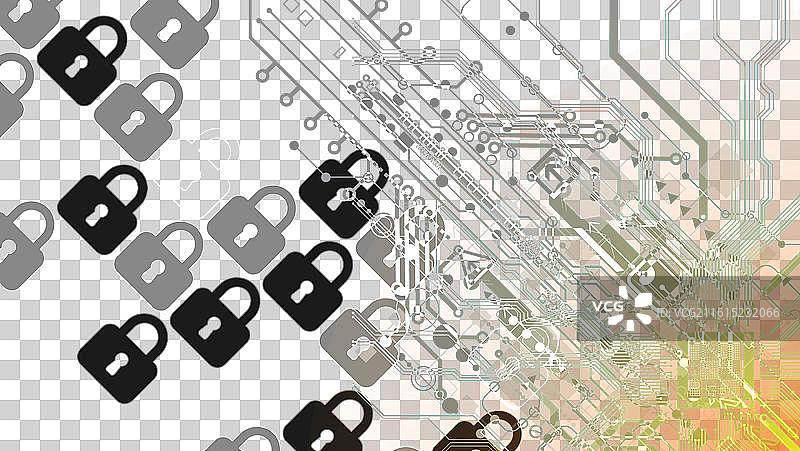 安全的数字背景，虚拟机密图片素材