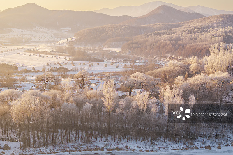 吉林万缕银丝小雾凇岛四星级雾凇仙境图片素材
