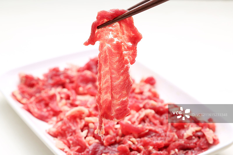 新鲜牛肉片图片素材