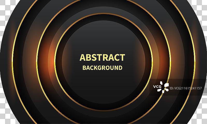 抽象的奢华黑金线条圆形几何图形图片素材
