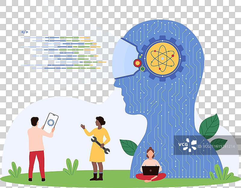 人工智能应用程序辅助软件代码的创建图片素材