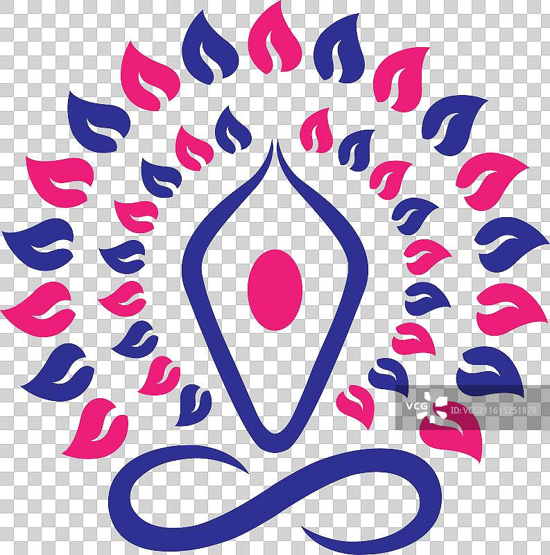 瑜伽冥想标志设计图片素材