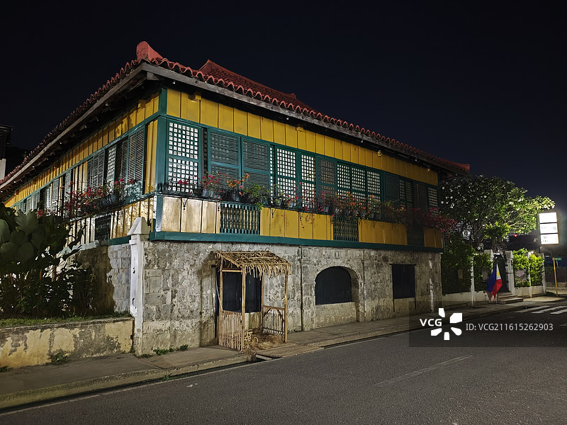 菲律宾宿务市叶氏古宅夜景图片素材