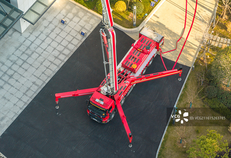 消防演练 消防车辆 云梯车图片素材