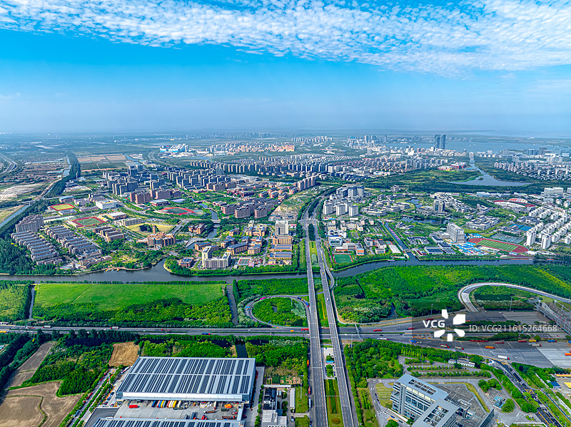 临港大学城海洋大学海事大学 上海临港自贸区洋山特殊综合保税区陆域 临港物贸园区物流仓库厂房 中国海关图片素材