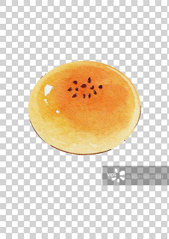 手绘插画免扣蛋黄酥图片素材
