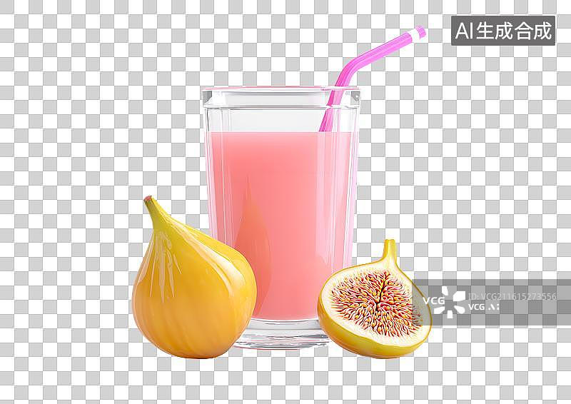 【AI数字艺术】一杯无花果汁图片素材