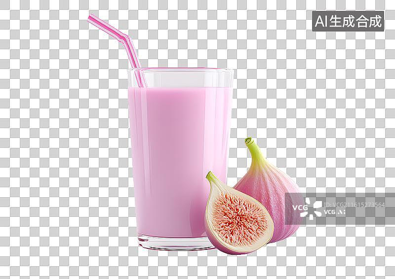 【AI数字艺术】一杯无花果汁图片素材