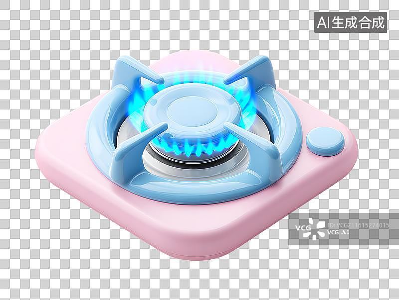 【AI数字艺术】一个卡通燃气灶图片素材