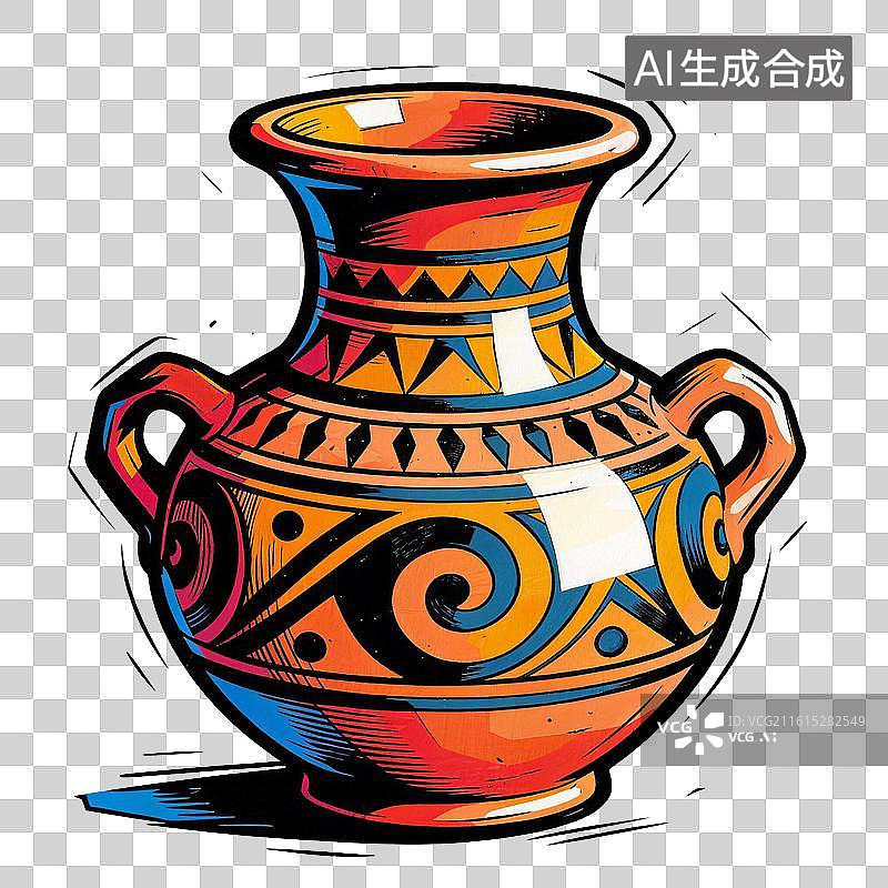 【AI数字艺术】古朴的陶罐图片素材