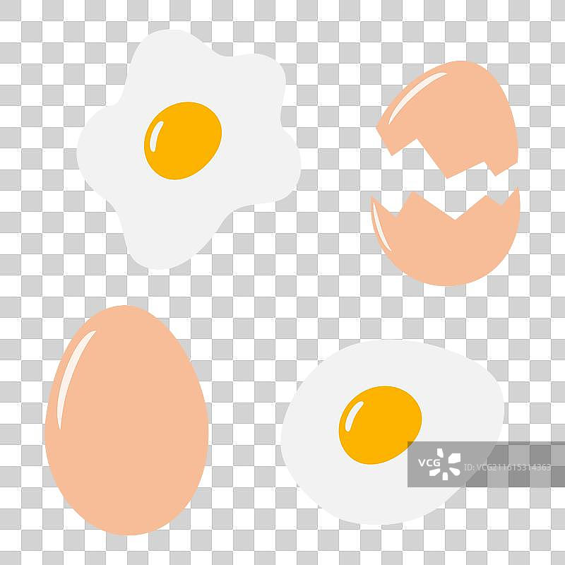 一整排带蛋黄的煎蛋图片素材