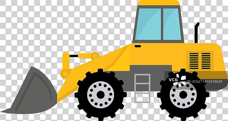 黄色建筑装载机艺术图片素材