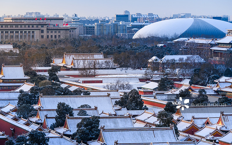 雪中的景色图片素材