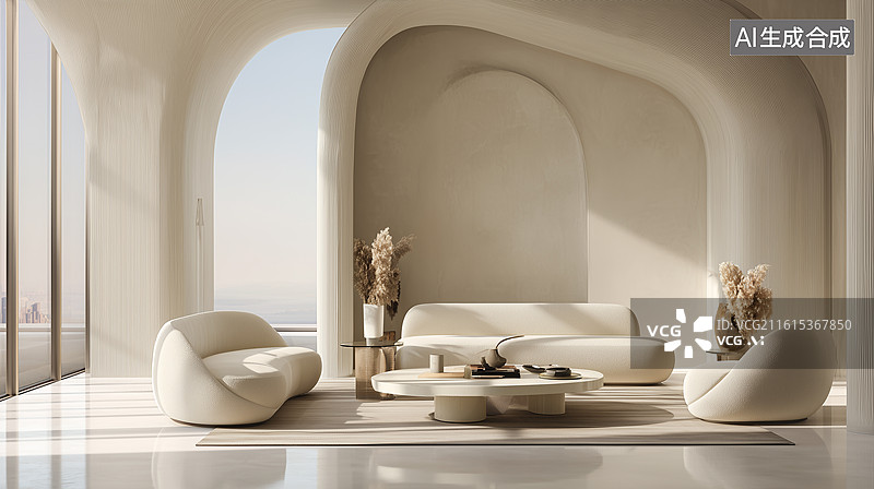 【AI数字艺术】极简生活室内场景图片素材