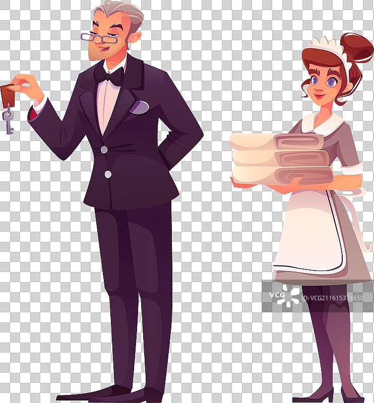 酒店工作人员正在提供热情服务图片素材