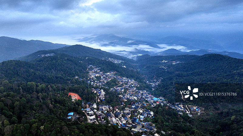 西双版纳 南糯山 石头老寨图片素材