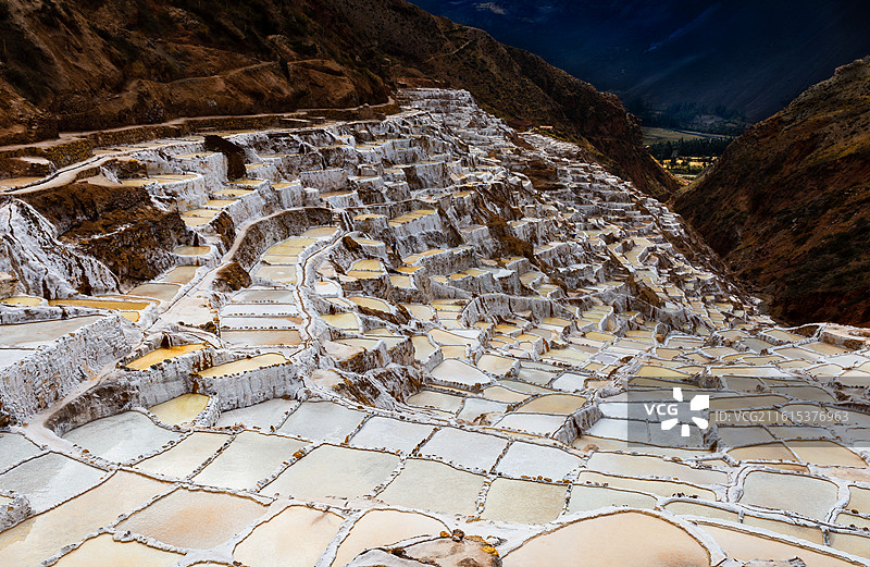 高山盐田奇观 - 秘鲁库斯科圣谷马拉斯盐田图片素材