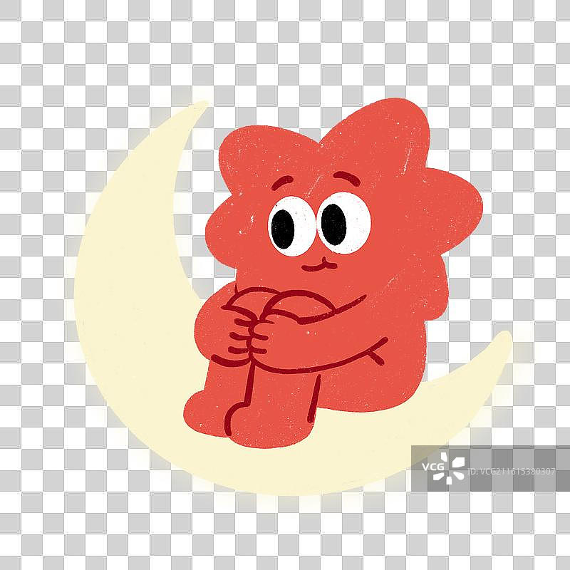 卡通儿童画潮流风涂鸦风多巴胺风格插画装饰元素图片素材