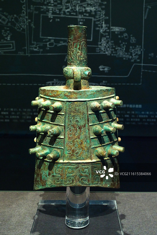 井叔铜钟 西周 陕西长安张家坡西周墓地 中国考古博物馆（中国历史研究院）宅兹中国展厅图片素材