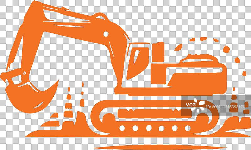 挖掘机标志图片素材