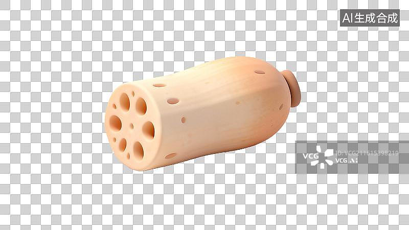 【AI数字艺术】新鲜莲藕特写 莲藕食材白底图图片素材