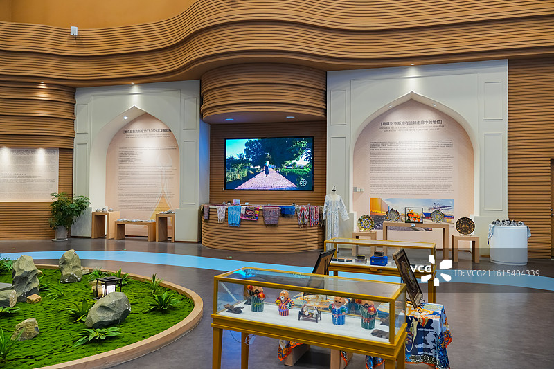 青岛·上合之珠国际博览中心乌兹别克斯坦国家元素馆   青岛胶州上合示范区  上海合作组织图片素材