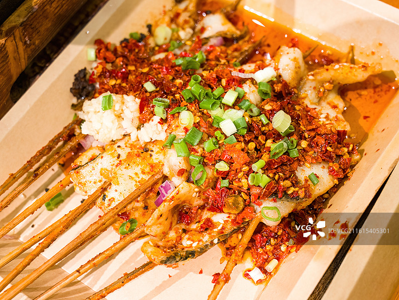 成都烤鱼店食材图片素材