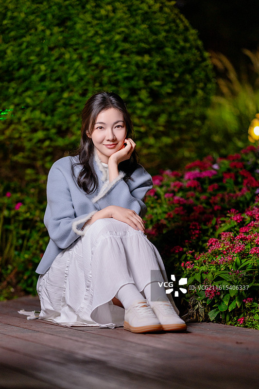 深圳夜景肖像摄影图片素材