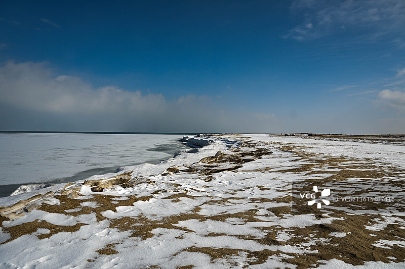 冬天青海湖之旅，冬日青海湖图片素材