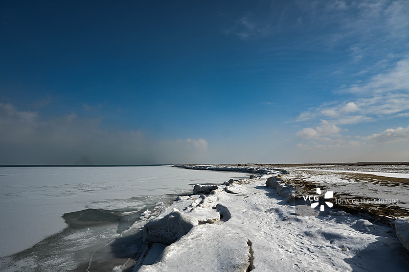 冬天青海湖之旅，冬日青海湖图片素材