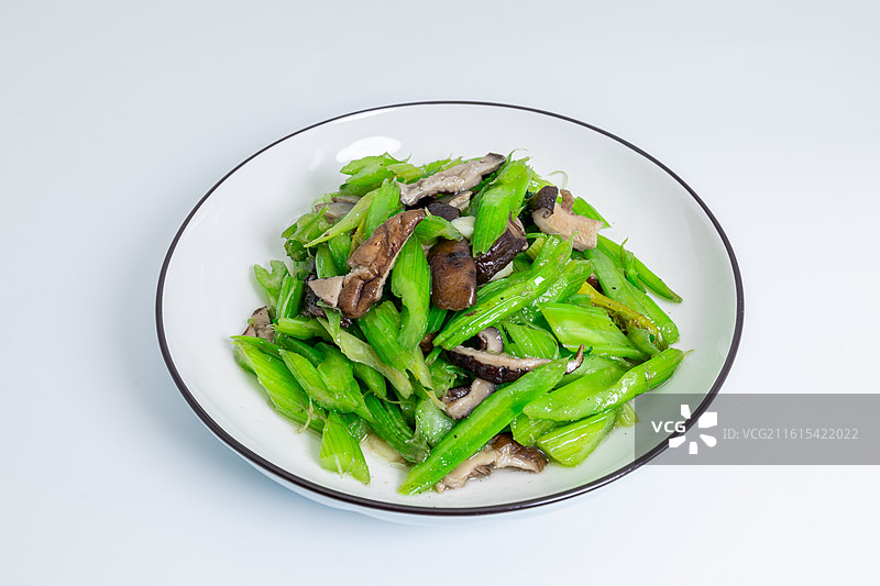 香菇炒西芹图片素材