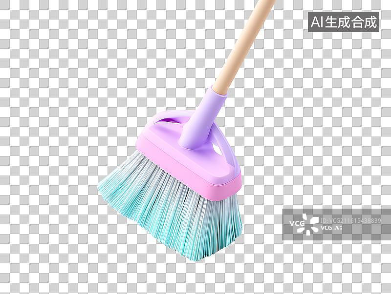 【AI数字艺术】一根卡通扫把图片素材