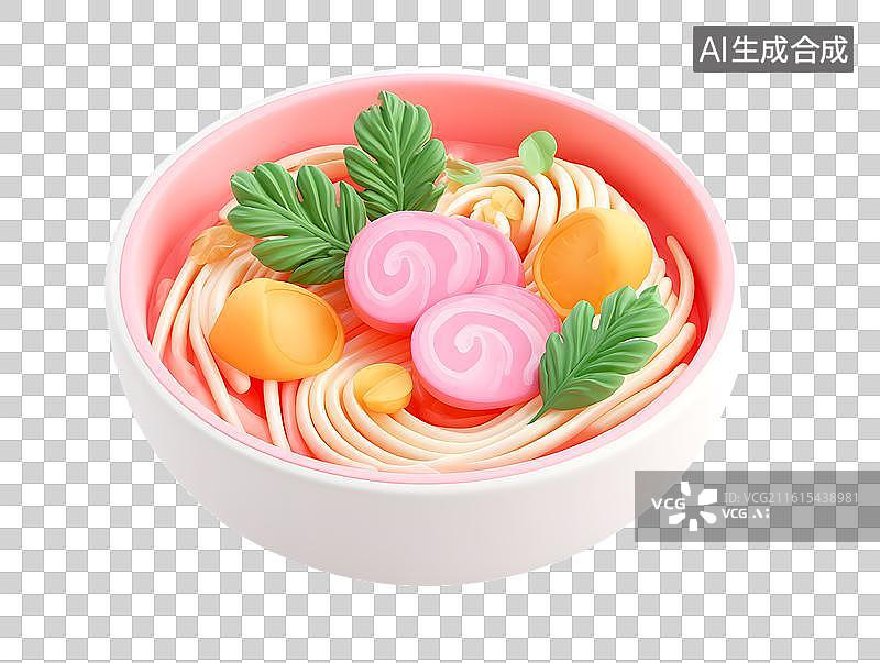 【AI数字艺术】一碗卡通拉面图片素材