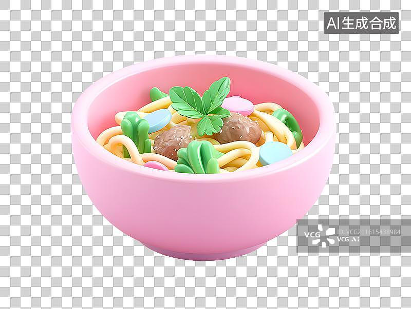 【AI数字艺术】一碗卡通拉面图片素材