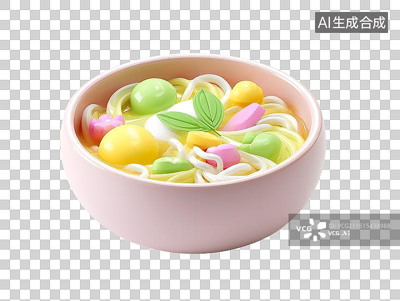 【AI数字艺术】一碗卡通拉面图片素材