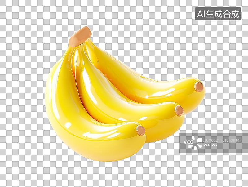 【AI数字艺术】一把卡通香蕉图片素材
