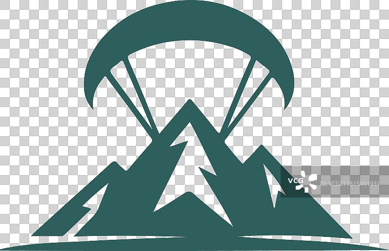 滑翔伞标志图片素材