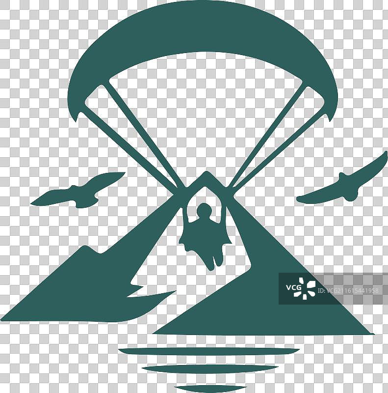 滑翔伞标志图片素材