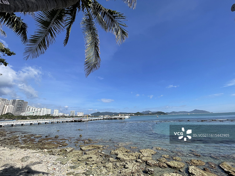 海南三亚大东海海边图片素材