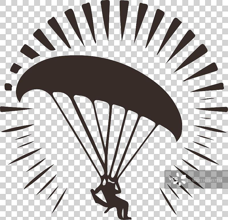 滑翔伞标志图片素材