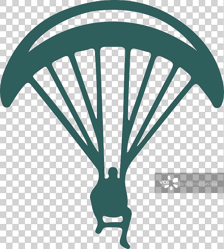滑翔伞标志图片素材