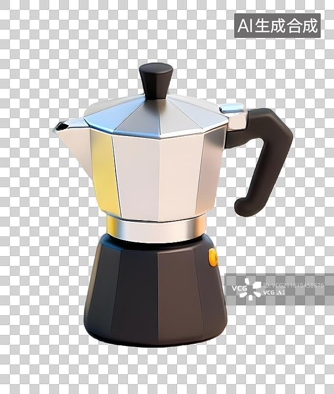 【AI数字艺术】AIGC：摩卡壶 摩卡咖啡壶 咖啡文化 元素 免抠图形图片素材