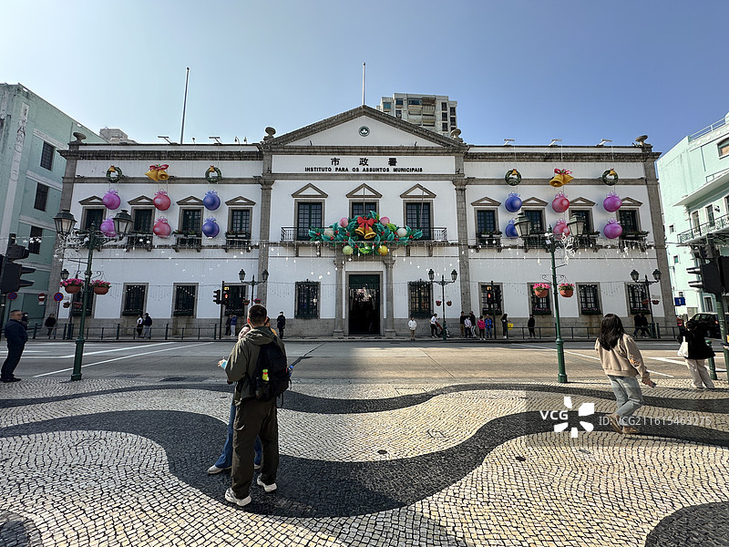 澳门议事亭前地广场图片素材