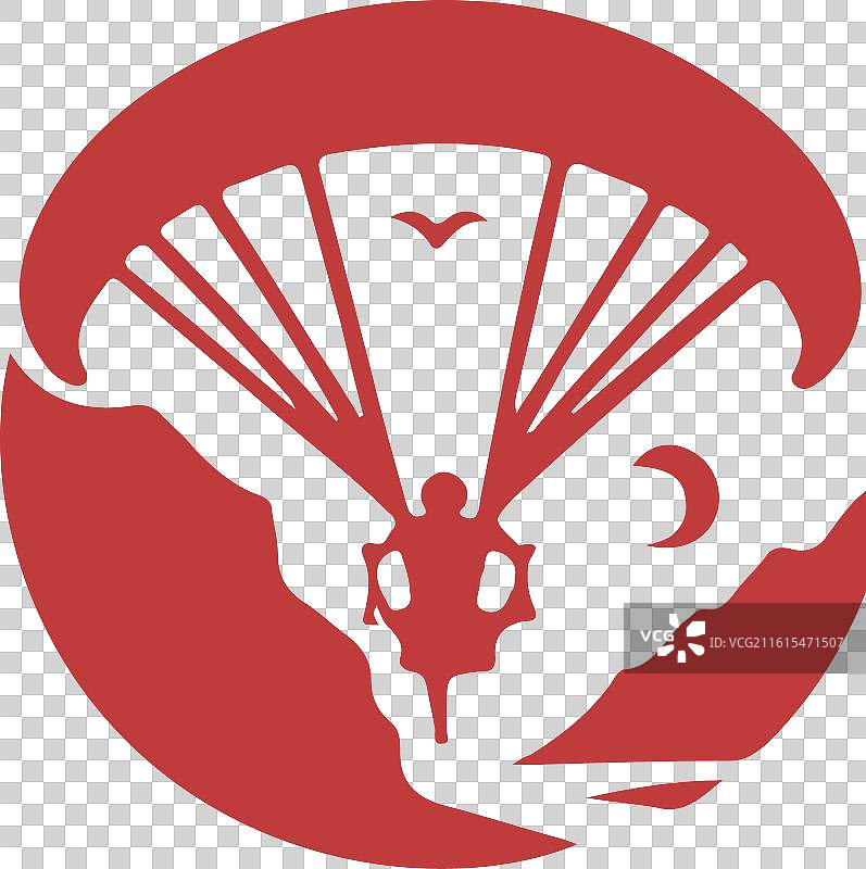 滑翔伞标志图片素材