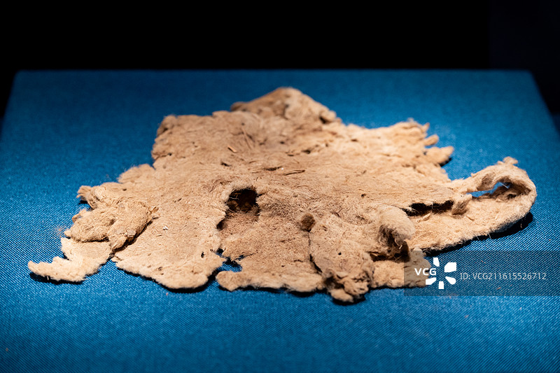 天津博物馆 简述中国-甘肃出土汉简精品展 汉 毛毡片 悬泉置遗址出土图片素材