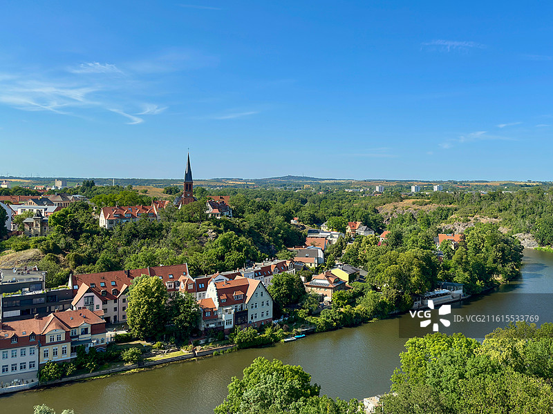 德国小镇景观（哈勒河畔的萨勒）图片素材