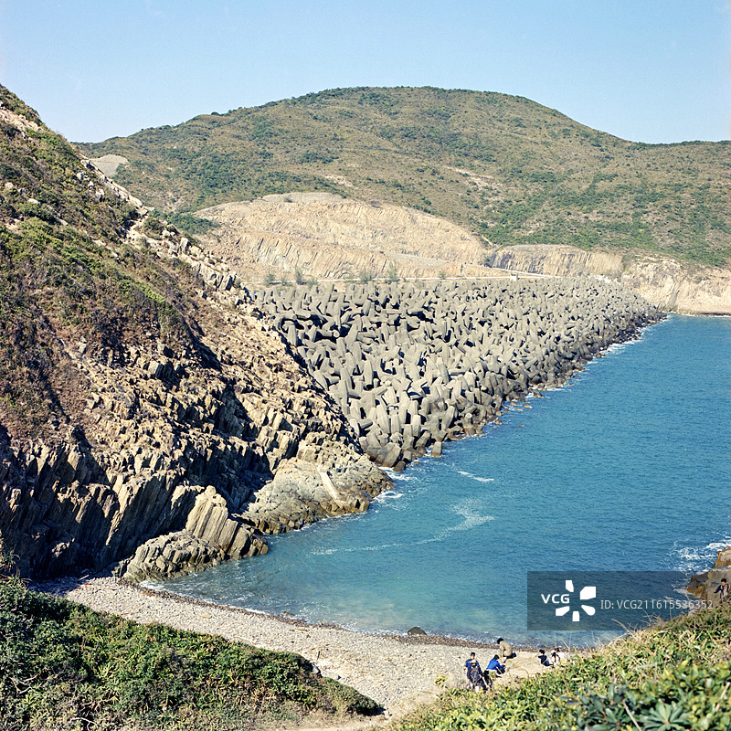 香港万宜水库东坝风光（胶片）图片素材