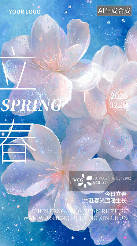 【AI数字艺术】立春海报设计图片素材