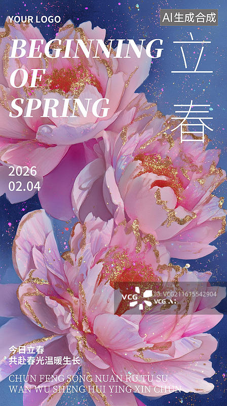 【AI数字艺术】立春海报设计图片素材