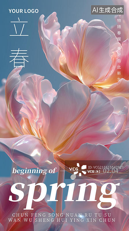 【AI数字艺术】立春海报设计图片素材